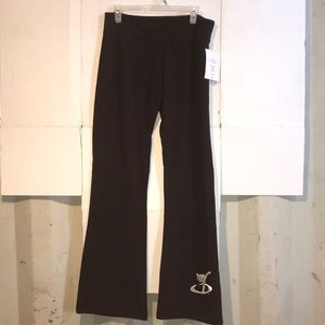 Chocolate Tae Bo Kicking Man Logo Yoga Pants